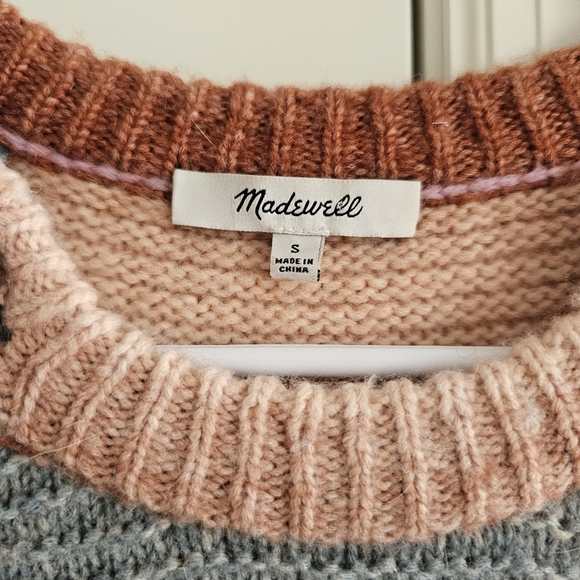 Madewell Space-Dyed Button-Shoulder Pullover Sweater - Picture 6 of 8